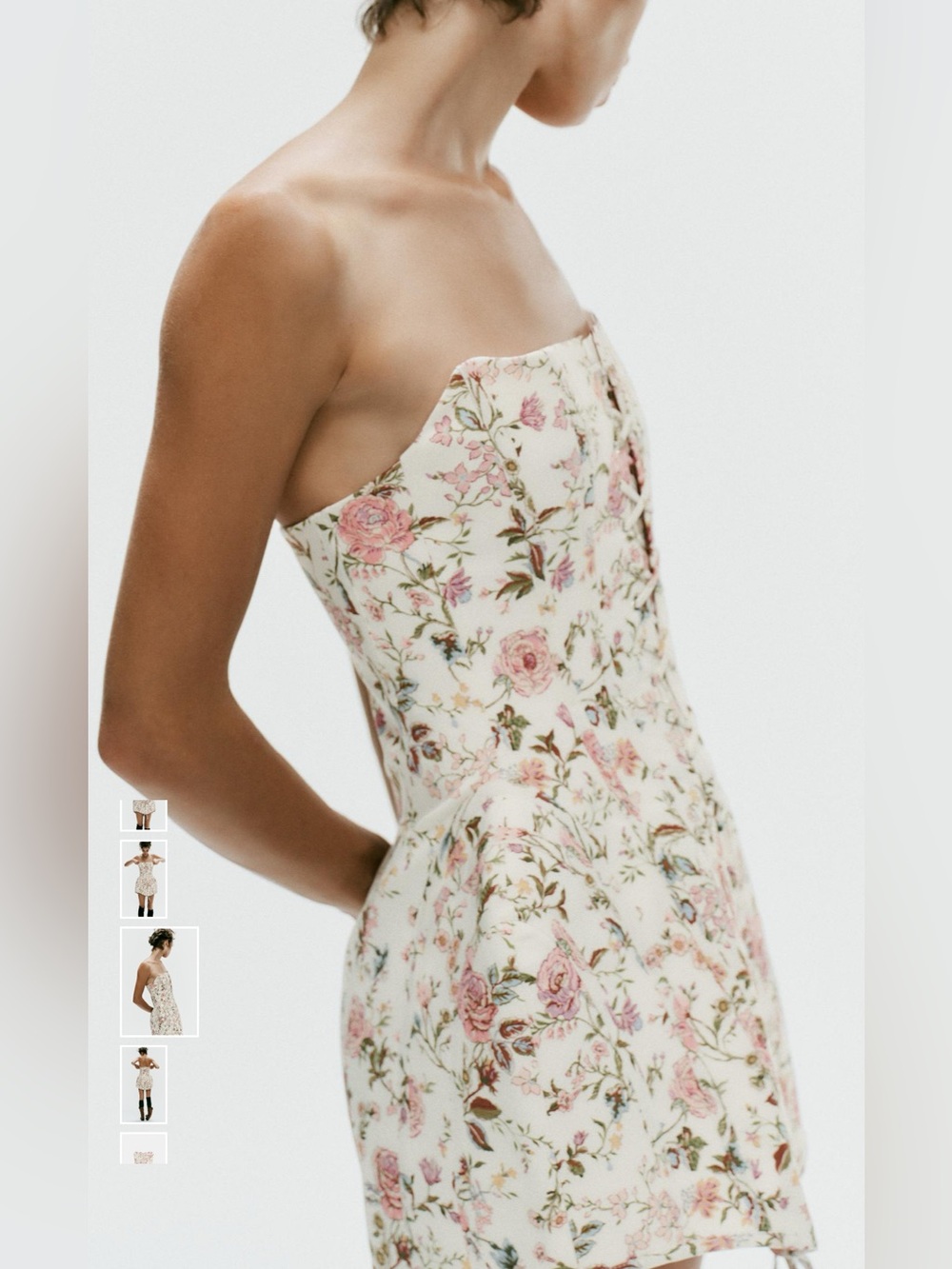 ZARA Floral Off The Shoulder Dress - Picture 4 of 7